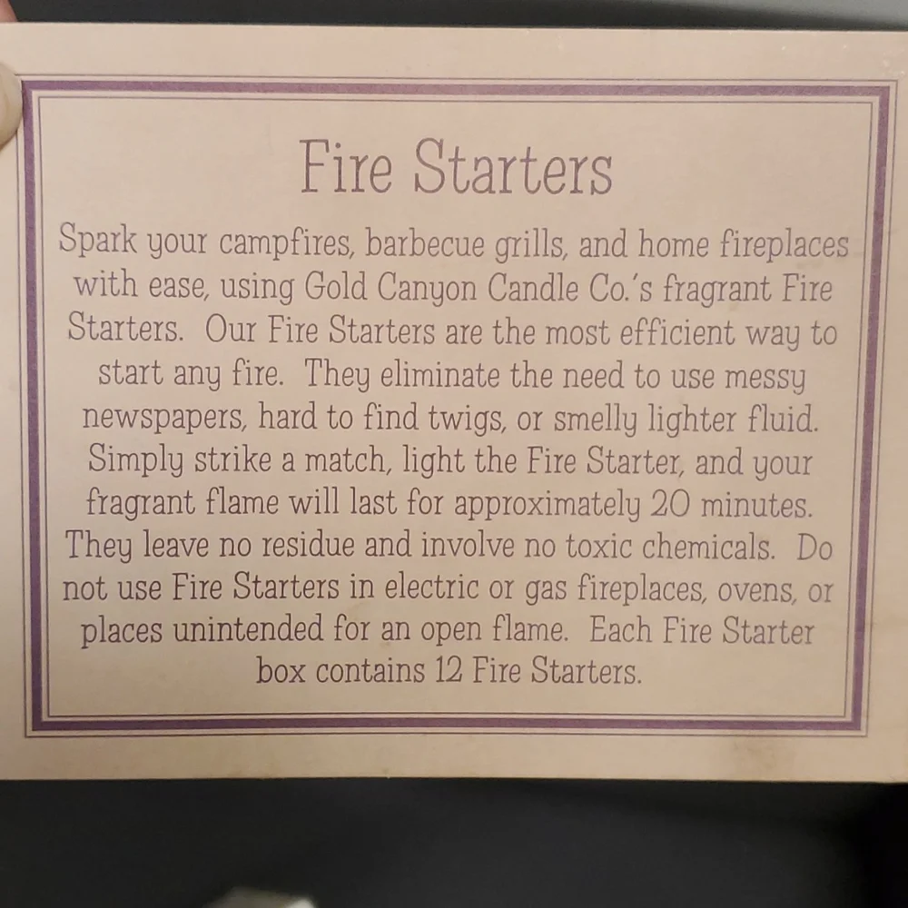 2‎ Boxes of Scented Fire Starters from Gold Canyon